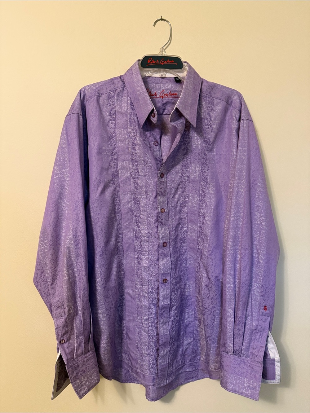 Robert Graham Lavender Jacquard Button-Down Shirt